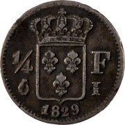France 1/4 Franc Charles X 1829 I KM# 722.6 1/4 F I 1829 coin reverse