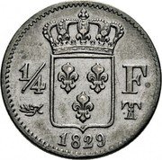 France 1/4 Franc Charles X 1829 T KM# 722.11 1/4 F T 1829 coin reverse