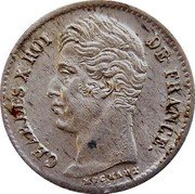 France 1/4 Franc Charles X 1830 W KM# 722.12 CHARLES X ROI DE FRANCE MICHAUT coin obverse
