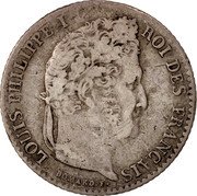 France 1/4 Franc Louis Philippe I 1834 L KM# 740.8 LOUIS PHILIPPE I ROI DES FRANÇAIS DOMARD.F. coin obverse France 1/4 Franc Louis Philippe I 1834 L KM# 740.8 LOUIS PHILIPPE I ROI DES FRANÇAIS DOMARD.F. coin obverse