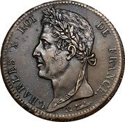 France 10 Centimes Charles X 1827 H KM# 11.2 CHARLES X ROI DE FRANCE. NP. TIOLIER coin obverse France 10 Centimes Charles X 1827 H KM# 11.2 CHARLES X ROI DE FRANCE. NP. TIOLIER coin obverse