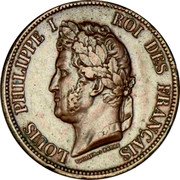France 10 Centimes Louis Philippe I 1841 A KM# 13 LOUIS PHILIPPE I ROI DES FRANÇAIS TIOLIER ET BARRE coin obverse
