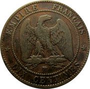 France 10 Centimes Napoleon III 1853 BB KM# 771.3 EMPIRE FRANÇAIS BB DIX CENTIMES coin reverse France 10 Centimes Napoleon III 1853 BB KM# 771.3 EMPIRE FRANÇAIS BB DIX CENTIMES coin reverse