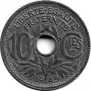 France 10 Centimes Phrygian Cap 1945 KM# 906.1 LIBERTÉ ÉGALITÉ FRATERNITÉ 10 CMES 1945 coin reverse France 10 Centimes Phrygian Cap 1945 KM# 906.1 LIBERTÉ ÉGALITÉ FRATERNITÉ 10 CMES 1945 coin reverse