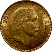 France 10 Francs Napoleon III 1866 A KM# 800.1 NAPOLEON III EMPEREUR BARRE coin obverse France 10 Francs Napoleon III 1866 A KM# 800.1 NAPOLEON III EMPEREUR BARRE coin obverse