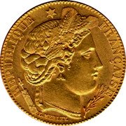 France 10 Francs Ceres 1896 A KM# 830 REPUBLIQUE FRANÇAISE L. MERLEY. coin obverse France 10 Francs Ceres 1896 A KM# 830 REPUBLIQUE FRANÇAISE L. MERLEY. coin obverse