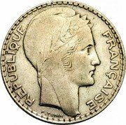France 10 Francs Marianne 1937 KM# 878 REPUBLIQUE FRANCAISE P.TURIN coin obverse France 10 Francs Marianne 1937 KM# 878 REPUBLIQUE FRANCAISE P.TURIN coin obverse