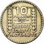 France 10 Francs Marianne 1937 KM# 878 10 FRANCS 1929 LIBERTE EGALITE FRATERNITE coin reverse France 10 Francs Marianne 1937 KM# 878 10 FRANCS 1929 LIBERTE EGALITE FRATERNITE coin reverse