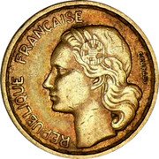 France 10 Francs Marianne 1954 B KM# 915.2 REPUBLIQUE FRANÇAISE G.GUIRAUD coin obverse France 10 Francs Marianne 1954 B KM# 915.2 REPUBLIQUE FRANÇAISE G.GUIRAUD coin obverse