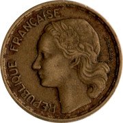France 10 Francs Marianne 1958 (w) KM# 915.1 REPUBLIQUE FRANÇAISE G GUIRAUD coin obverse France 10 Francs Marianne 1958 (w) KM# 915.1 REPUBLIQUE FRANÇAISE G GUIRAUD coin obverse