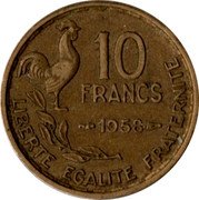 France 10 Francs Marianne 1958 (w) KM# 915.1 10 FRANCS 1951 LIBERTE EGALITE FRATERNITE coin reverse France 10 Francs Marianne 1958 (w) KM# 915.1 10 FRANCS 1951 LIBERTE EGALITE FRATERNITE coin reverse