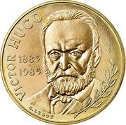 France 10 Francs 100th Anniversary of the Death of Victor Hugo 1985 KM# 956 VICTOR HUGO 1885 1985 C.LESOT coin reverse France 10 Francs 100th Anniversary of the Death of Victor Hugo 1985 KM# 956 VICTOR HUGO 1885 1985 C.LESOT coin reverse