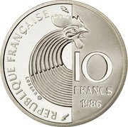 France 10 Francs Statesman Robert Schuman 1986 KM# 958 RÉPUBLIQUE FRANÇAISE 10 FRANCS 1986 LOBBAN coin obverse France 10 Francs Statesman Robert Schuman 1986 KM# 958 RÉPUBLIQUE FRANÇAISE 10 FRANCS 1986 LOBBAN coin obverse
