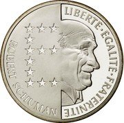 France 10 Francs Statesman Robert Schuman 1986 KM# 958 LIBERTÉ ÉGALITÉ FRATERNITÉ ROBERT SCHUMAN coin reverse France 10 Francs Statesman Robert Schuman 1986 KM# 958 LIBERTÉ ÉGALITÉ FRATERNITÉ ROBERT SCHUMAN coin reverse