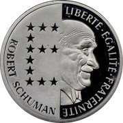 France 10 Francs Robert Schuman 1986 Proof KM# 958b LIBERTÉ ÉGALITÉ FRATERNITÉ ROBERT SCHUMAN coin reverse France 10 Francs Robert Schuman 1986 Proof KM# 958b LIBERTÉ ÉGALITÉ FRATERNITÉ ROBERT SCHUMAN coin reverse