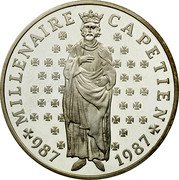 France 10 Francs Hugues Capet 1987 KM# 961 MILLENAIRE CAPETIEN 987 1987 coin reverse France 10 Francs Hugues Capet 1987 KM# 961 MILLENAIRE CAPETIEN 987 1987 coin reverse