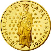 France 10 Francs Hugh Capet 1987 Proof KM# 961b MILLENAIRE CAPETIEN 987-1987 coin reverse France 10 Francs Hugh Capet 1987 Proof KM# 961b MILLENAIRE CAPETIEN 987-1987 coin reverse