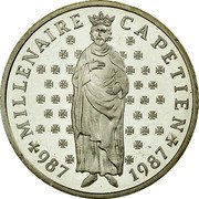 France 10 Francs Capetian 1987 Proof KM# 961a MILLENAIRE CAPETIEN 987 1987 coin reverse France 10 Francs Capetian 1987 Proof KM# 961a MILLENAIRE CAPETIEN 987 1987 coin reverse