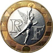 France 10 Francs Spirit of Bastille 1989 KM# 964.1 R F coin obverse France 10 Francs Spirit of Bastille 1989 KM# 964.1 R F coin obverse
