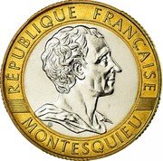 France 10 Francs 300th Anniversary of Montesquieu 1989 KM# 969 REPUBLIQUE FRANCAISE MONTESQUIEU coin obverse France 10 Francs 300th Anniversary of Montesquieu 1989 KM# 969 REPUBLIQUE FRANCAISE MONTESQUIEU coin obverse
