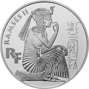 France 10 Francs Treasures of the Nile. Ramses II 1998 Proof KM# 1207 RAMSES II RF coin obverse