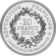 France 10 Francs Gold Ecu of Louis IX 2000 Proof KM# 1231 RÉPUBLIQUE FRANÇAISE 10 FRANCS 2000 LIBERTÉ - ÉGALITÉ - FRATERNITÉ coin obverse France 10 Francs Gold Ecu of Louis IX 2000 Proof KM# 1231 RÉPUBLIQUE FRANÇAISE 10 FRANCS 2000 LIBERTÉ - ÉGALITÉ - FRATERNITÉ coin obverse