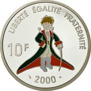 France 10 Francs Antoine de Saint-Exupery 2000 Proof KM# 1263 LIBERTÉ ÉGALITÉ FRATERNITÉ 10F 2000 coin reverse France 10 Francs Antoine de Saint-Exupery 2000 Proof KM# 1263 LIBERTÉ ÉGALITÉ FRATERNITÉ 10F 2000 coin reverse