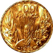 France 100 Francs Bazor 1935 KM# 880 100 FRANCS 19 36 coin reverse France 100 Francs Bazor 1935 KM# 880 100 FRANCS 19 36 coin reverse