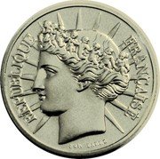 France 100 Francs Fraternity 1988 Proof KM# 966a REPUBLIQUE FRANÇAISE D'AP. BARRE coin obverse France 100 Francs Fraternity 1988 Proof KM# 966a REPUBLIQUE FRANÇAISE D'AP. BARRE coin obverse