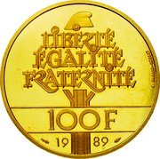 France 100 Francs 200th Anniversary of the Declaration of the Rights of Man 1989 KM# 970b LIBERTÉ ÉGALITÉ FRATERNITÉ 100F 1989 DURAND-MEGRET coin reverse France 100 Francs 200th Anniversary of the Declaration of the Rights of Man 1989 KM# 970b LIBERTÉ ÉGALITÉ FRATERNITÉ 100F 1989 DURAND-MEGRET coin reverse