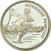 France 100 Francs Ice Skating 1989 Proof KM# 972 RÉPUBLIQUE FRANÇAISE G. YOLDJOGLOU coin obverse France 100 Francs Ice Skating 1989 Proof KM# 972 RÉPUBLIQUE FRANÇAISE G. YOLDJOGLOU coin obverse