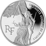France 100 Francs Bicentennial of Louvre - Liberty by Delacroix 1993 Proof KM# 1018.2 BICENTENAIRE DU MUSEE DU LOUVRE 1993 100 F coin obverse France 100 Francs Bicentennial of Louvre - Liberty by Delacroix 1993 Proof KM# 1018.2 BICENTENAIRE DU MUSEE DU LOUVRE 1993 100 F coin obverse