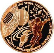 France 100 Francs Space Travel 2000 Proof KM# 1243 J JIMENEZ MERCURE VENUS TERRE MARS JUPITER SATURNE URANUS NEPTUNE PLUTON coin reverse France 100 Francs Space Travel 2000 Proof KM# 1243 J JIMENEZ MERCURE VENUS TERRE MARS JUPITER SATURNE URANUS NEPTUNE PLUTON coin reverse