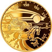 France 100 Francs Automobile 2000 Proof KM# 1241 J JIMENEZ 0 30 60 90 120 150 180 210 240 270 300 coin reverse France 100 Francs Automobile 2000 Proof KM# 1241 J JIMENEZ 0 30 60 90 120 150 180 210 240 270 300 coin reverse