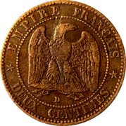 France 2 Centimes Napoleon III 1855 D (d) Small D KM# 776.4 EMPIRE FRANÇAIS D DEUX CENTIMES coin reverse France 2 Centimes Napoleon III 1855 D (d) Small D KM# 776.4 EMPIRE FRANÇAIS D DEUX CENTIMES coin reverse