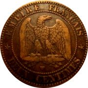 France 2 Centimes Napoleon III 1857 W KM# 776.7 EMPIRE FRANÇAIS DEUX CENTIMES W coin reverse France 2 Centimes Napoleon III 1857 W KM# 776.7 EMPIRE FRANÇAIS DEUX CENTIMES W coin reverse