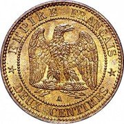 France 2 Centimes Napoleon III 1861 A KM# 796.1 EMPIRE FRANÇAIS A DEUX CENTIMES coin reverse France 2 Centimes Napoleon III 1861 A KM# 796.1 EMPIRE FRANÇAIS A DEUX CENTIMES coin reverse