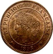 France 2 Centimes Ceres 1895 A KM# 827.1 RÉPUBLIQUE FRANÇAISE CONCOR OUDINÉ 1878 coin obverse France 2 Centimes Ceres 1895 A KM# 827.1 RÉPUBLIQUE FRANÇAISE CONCOR OUDINÉ 1878 coin obverse