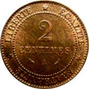France 2 Centimes Ceres 1895 A KM# 827.1 LIBERTÉ ÉGALITÉ FRATERNITÉ 2 CENTIMES A coin reverse France 2 Centimes Ceres 1895 A KM# 827.1 LIBERTÉ ÉGALITÉ FRATERNITÉ 2 CENTIMES A coin reverse