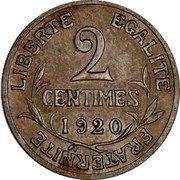France 2 Centimes Marianne 1920 KM# 841 LIBERTE EGALITE FRATERNITE 2 CENTIMES 1900 coin reverse France 2 Centimes Marianne 1920 KM# 841 LIBERTE EGALITE FRATERNITE 2 CENTIMES 1900 coin reverse
