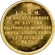 France 2 Francs King and Queen of Bavaria Visit to Paris Mint 1810 KM# M6b L.L.M.M LE ROI ET LA REINE DE BAVIERE VISITENT LA MONNAIE IMPERIALE DE PARIS LE 5 FEVRIER 1810 coin reverse France 2 Francs King and Queen of Bavaria Visit to Paris Mint 1810 KM# M6b L.L.M.M LE ROI ET LA REINE DE BAVIERE VISITENT LA MONNAIE IMPERIALE DE PARIS LE 5 FEVRIER 1810 coin reverse