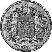 France 2 Francs Louis XVIII 1817 K KM# 710.6 2 F 1817 K coin reverse