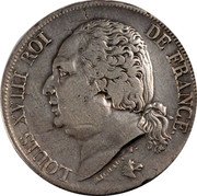 France 2 Francs Louis XVIII 1824 D KM# 710.3 LOUIS XVIII ROI DE FRANCE. MICHAUT F. coin obverse France 2 Francs Louis XVIII 1824 D KM# 710.3 LOUIS XVIII ROI DE FRANCE. MICHAUT F. coin obverse