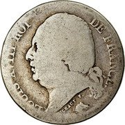 France 2 Francs Louis XVIII 1824 L KM# 710.7 LOUIS XVIII ROI DE FRANCE. MICHAUT F. coin obverse