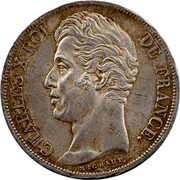 France 2 Francs Charles X 1826 H KM# 725.5 CHARLES X ROI DE FRANCE. MICHAUT. coin obverse