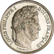 France 2 Francs Louis Philippe I 1839 BB KM# 743.3 LOUIS PHILIPPE I ROI DES FRANÇAIS DOMARD. F. coin obverse