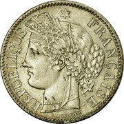 France 2 Francs Ceres 1849 K KM# 760.3 REPUBLIQUE FRANÇAISE. CONCOR E.A.OUDINÉ.F. coin obverse France 2 Francs Ceres 1849 K KM# 760.3 REPUBLIQUE FRANÇAISE. CONCOR E.A.OUDINÉ.F. coin obverse