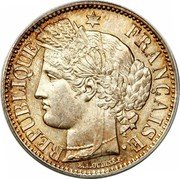 France 2 Francs Ceres 1851 A KM# 760.1 REPUBLIQUE FRANÇAISE. CONCOR E.A.OUDINÉ.F. coin obverse France 2 Francs Ceres 1851 A KM# 760.1 REPUBLIQUE FRANÇAISE. CONCOR E.A.OUDINÉ.F. coin obverse