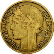 France 2 Francs Marianne 1932 KM# 886 REPUBLIQUE FRANÇAISE MORLON coin obverse France 2 Francs Marianne 1932 KM# 886 REPUBLIQUE FRANÇAISE MORLON coin obverse