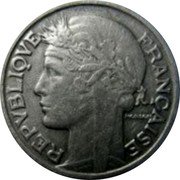 France 2 Francs Marianne 1945 C KM# 886a.3 REPVBLIQVE FRANÇAISE MORLON coin obverse France 2 Francs Marianne 1945 C KM# 886a.3 REPVBLIQVE FRANÇAISE MORLON coin obverse